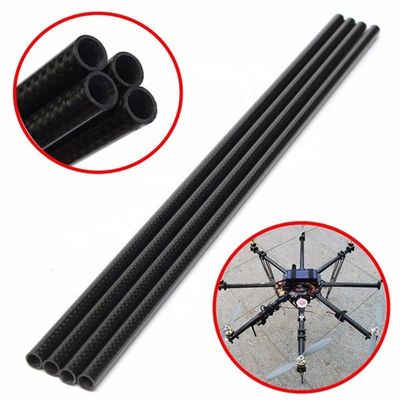 1 pouce 1 2 pouces Tube carré en fibre de carbone Module élevé 3k 50mm