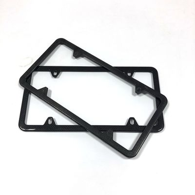 4 trous en fibre de carbone Plaque de licence Cadre motocyclette mince US Standard