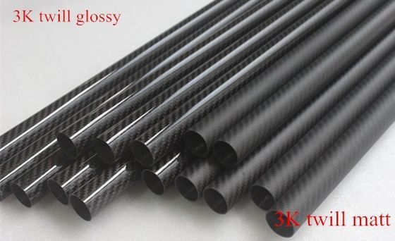 2m 20mm 3k Tube en fibre de carbone en fibre de carbone Cadre de bicyclette Pipe en carbone Weipi Paddle de bateau Manche de poteau