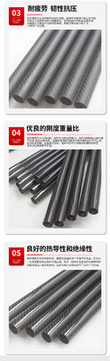 Cadre de tubes en fibre de carbone 7 mm 8 mm Od Blanc
