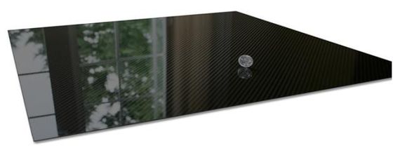 Résistant à l'eau et à longue durée d'utilisation 1000mm X 1000mm 3K Twill Matte Carbon Fiber Laminated Sheet En stock