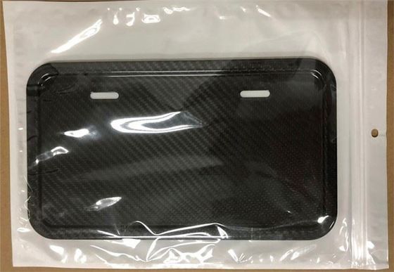 Cadre de plaque d'immatriculation en fibre de carbone 100 avec couvercle